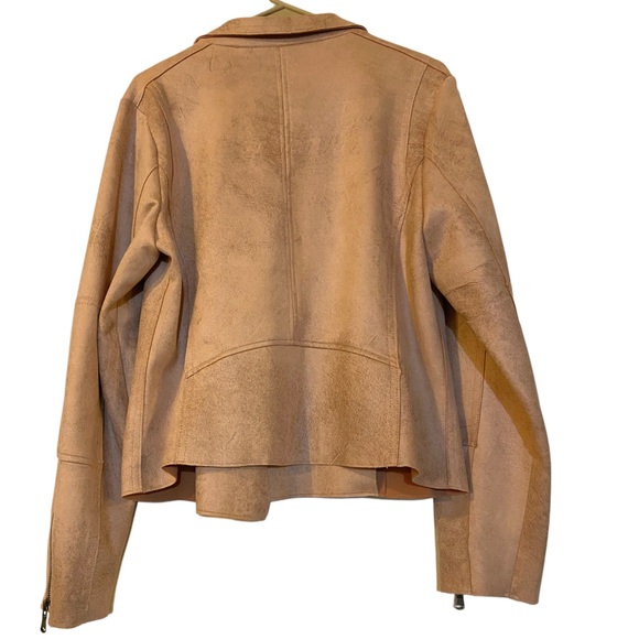 NWT Maurice’s Asymmetrical Moto Jacket Soft Faux Suede Midweight Zipper Sleevees - Picture 5 of 9